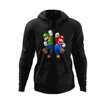 Fashion, accesorii si bijuterii - Barbati - Imbracaminte - Hanorace barbati - Hanorac barbati Super Mario Bros Luigi Mario Odyssey, negru, marime 2XL - Infinity.ro