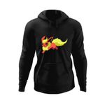 Fashion, accesorii si bijuterii - Barbati - Imbracaminte - Hanorace barbati - Hanorac barbati Pokemon Flareon Tiktok Creator, negru, marime XL - Infinity.ro