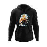 Fashion, accesorii si bijuterii - Barbati - Imbracaminte - Hanorace barbati - Hanorac barbati Kimetsu no Yaiba Zenitsu Attack, negru, marime 3XL - Infinity.ro
