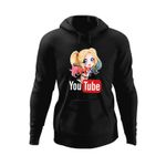 Fashion, accesorii si bijuterii - Barbati - Imbracaminte - Hanorace barbati - Hanorac barbati Joker Harley Quinn Youtube Youtuber, negru, marime M - Infinity.ro