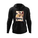 Fashion, accesorii si bijuterii - Barbati - Imbracaminte - Hanorace barbati - Hanorac barbati Demon Slayer Priviri Gingase Kimetsu no Yaiba, negru, marime XL - Infinity.ro