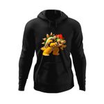 Fashion, accesorii si bijuterii - Barbati - Imbracaminte - Hanorace barbati - Hanorac barbati Super Mario Bros Testos Malefic 3D, negru, marime XL - Infinity.ro