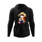 Fashion, accesorii si bijuterii - Barbati - Imbracaminte - Hanorace barbati - Hanorac barbati One Piece Luffy Instagram Creator Insta Gamer, negru, marime L - Infinity.ro