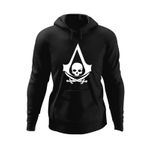Fashion, accesorii si bijuterii - Barbati - Imbracaminte - Hanorace barbati - Hanorac barbati Black Flag Assassin's Creed Logo Emblem, negru, marime M - Infinity.ro