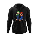 Fashion, accesorii si bijuterii - Barbati - Imbracaminte - Hanorace barbati - Hanorac barbati Super Mario Bros Fratie VIP PS4 3D, negru, marime S - Infinity.ro