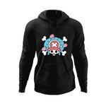 Fashion, accesorii si bijuterii - Barbati - Imbracaminte - Hanorace barbati - Hanorac barbati One Piece Tony Tony Chopper Flag Logo Sigil, negru, marime XL - Infinity.ro