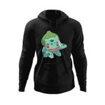 Fashion, accesorii si bijuterii - Barbati - Imbracaminte - Hanorace barbati - Hanorac barbati Bulbasaur Pokemon Minecraft, negru, marime S - Infinity.ro