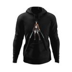 Fashion, accesorii si bijuterii - Barbati - Imbracaminte - Hanorace barbati - Hanorac barbati Mikasa Attack Titan Manga Anime Swords, negru, marime M - Infinity.ro