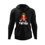 Fashion, accesorii si bijuterii - Barbati - Imbracaminte - Hanorace barbati - Hanorac barbati One Piece Luffy Tiktok Creator Tik Tok Anime, negru, marime 2XL - Infinity.ro