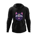 Fashion, accesorii si bijuterii - Barbati - Imbracaminte - Hanorace barbati - Hanorac barbati Sailor Moon Cat Luna Pisica Craciun, negru, marime 3XL - Infinity.ro