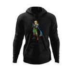 Fashion, accesorii si bijuterii - Barbati - Imbracaminte - Hanorace barbati - Hanorac barbati Legend of Zelda Link Hyrule Roblox, negru, marime S - Infinity.ro