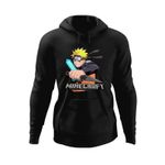 Fashion, accesorii si bijuterii - Barbati - Imbracaminte - Hanorace barbati - Hanorac barbati Naruto Minecraft Creator Kunai Diamond Sword, negru, marime 3XL - Infinity.ro