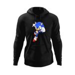 Fashion, accesorii si bijuterii - Barbati - Imbracaminte - Hanorace barbati - Hanorac barbati Sonic the Hedgehog Sprinter Atlet, negru, marime S - Infinity.ro