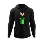 Fashion, accesorii si bijuterii - Barbati - Imbracaminte - Hanorace barbati - Hanorac barbati Planta Carnivora Super Mario Bros Video Game, negru, marime 2XL - Infinity.ro