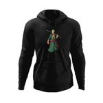 Fashion, accesorii si bijuterii - Barbati - Imbracaminte - Hanorace barbati - Hanorac barbati Zoro Samurai One Piece Katana Roronoa, negru, marime 3XL - Infinity.ro