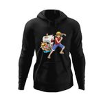 Fashion, accesorii si bijuterii - Barbati - Imbracaminte - Hanorace barbati - Hanorac barbati One Piece Straw Hat Pirates Monkey Corabie, negru, marime XL - Infinity.ro