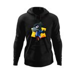 Fashion, accesorii si bijuterii - Barbati - Imbracaminte - Hanorace barbati - Hanorac barbati Crow Minecraft Brawl Stars, negru, marime S - Infinity.ro