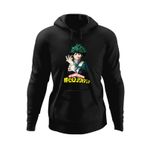 Fashion, accesorii si bijuterii - Barbati - Imbracaminte - Hanorace barbati - Hanorac barbati Boku no Hero Academia Deku Anime Manga, negru, marime M - Infinity.ro