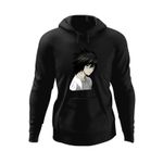 Fashion, accesorii si bijuterii - Barbati - Imbracaminte - Hanorace barbati - Hanorac barbati L Detective Death Note Craciun Love Gift Anime, negru, marime S - Infinity.ro
