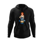 Fashion, accesorii si bijuterii - Barbati - Imbracaminte - Hanorace barbati - Hanorac barbati One Piece Nami Cat Burglar, negru, marime M - Infinity.ro