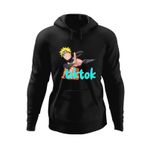 Fashion, accesorii si bijuterii - Barbati - Imbracaminte - Hanorace barbati - Hanorac barbati Naruto Tiktok Creator Tik Tok Anime Manga, negru, marime S - Infinity.ro