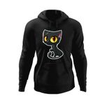 Fashion, accesorii si bijuterii - Barbati - Imbracaminte - Hanorace barbati - Hanorac barbati Cartoon Cat Cute Miau, negru, marime L - Infinity.ro