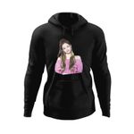Fashion, accesorii si bijuterii - Barbati - Imbracaminte - Hanorace barbati - Hanorac barbati Blackpink Jennie Kim K-Pop Girl, negru, marime S - Infinity.ro
