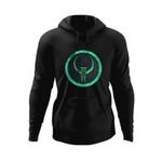 Fashion, accesorii si bijuterii - Barbati - Imbracaminte - Hanorace barbati - Hanorac barbati Quake Icon Emblema Logo, negru, marime L - Infinity.ro