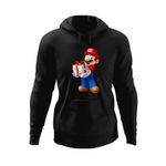Fashion, accesorii si bijuterii - Barbati - Imbracaminte - Hanorace barbati - Hanorac barbati Superstar Saga Super Mario Bros, negru, marime S - Infinity.ro