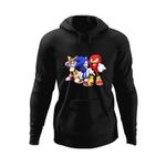 Fashion, accesorii si bijuterii - Barbati - Imbracaminte - Hanorace barbati - Hanorac barbati Sonic Team Crew Chaos Roblox, negru, marime L - Infinity.ro