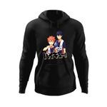 Fashion, accesorii si bijuterii - Barbati - Imbracaminte - Hanorace barbati - Hanorac barbati Haikyuu Haruichi Furudate Volei Anime Haikyu!!, negru, marime S - Infinity.ro
