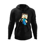 Fashion, accesorii si bijuterii - Barbati - Imbracaminte - Hanorace barbati - Hanorac barbati Steve Pickaxe Minecraft, negru, marime S - Infinity.ro