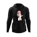 Fashion, accesorii si bijuterii - Barbati - Imbracaminte - Hanorace barbati - Hanorac barbati Darling in the FranXX Fanart SF Anime, negru, marime S - Infinity.ro