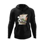 Fashion, accesorii si bijuterii - Barbati - Imbracaminte - Hanorace barbati - Hanorac barbati One Piece Corabie Ship War Caravel Cartoon, negru, marime S - Infinity.ro