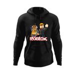 Fashion, accesorii si bijuterii - Barbati - Imbracaminte - Hanorace barbati - Hanorac barbati Roblox Builder Robot Game, negru, marime L - Infinity.ro