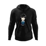 Fashion, accesorii si bijuterii - Barbati - Imbracaminte - Hanorace barbati - Hanorac barbati Death Note L Detectiv Chibi Baby Anime, negru, marime S - Infinity.ro
