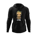 Fashion, accesorii si bijuterii - Barbati - Imbracaminte - Hanorace barbati - Hanorac barbati Baby I Am Groot Bebe Ziua Indragostitilor, negru, marime M - Infinity.ro