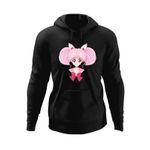 Fashion, accesorii si bijuterii - Barbati - Imbracaminte - Hanorace barbati - Hanorac barbati Sailor Moon Pink Girl Chibiusa Valentines Day, negru, marime XL - Infinity.ro