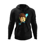 Fashion, accesorii si bijuterii - Barbati - Imbracaminte - Hanorace barbati - Hanorac barbati Roblox Diamond Sword Minecraft, negru, marime L - Infinity.ro