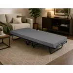 Casa si Gradina - Mobilier - Paturi si accesorii - Paturi - Pat pliant Lyra, gri, 190x80x28 cm - Infinity.ro