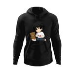 Fashion, accesorii si bijuterii - Barbati - Imbracaminte - Hanorace barbati - Hanorac barbati Death Note Bebe Detectiv Tort Manga, negru, marime L - Infinity.ro
