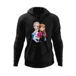 Fashion, accesorii si bijuterii - Barbati - Imbracaminte - Hanorace barbati - Hanorac barbati Disney Elsa Frozen Ana Surori Olaf, negru, marime M - Infinity.ro