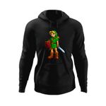 Fashion, accesorii si bijuterii - Barbati - Imbracaminte - Hanorace barbati - Hanorac barbati Legend of Zelda Link Bebe Elf, negru, marime M - Infinity.ro