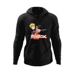 Fashion, accesorii si bijuterii - Barbati - Imbracaminte - Hanorace barbati - Hanorac barbati Naruto Roblox Creator Anime Manga, negru, marime S - Infinity.ro