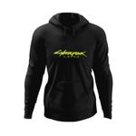 Fashion, accesorii si bijuterii - Barbati - Imbracaminte - Hanorace barbati - Hanorac barbati Cyberpunk 2077 Logo Game Rebel, negru, marime S - Infinity.ro