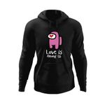 Fashion, accesorii si bijuterii - Barbati - Imbracaminte - Hanorace barbati - Hanorac barbati Love is Among Us, negru, marime M - Infinity.ro