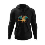 Fashion, accesorii si bijuterii - Barbati - Imbracaminte - Hanorace barbati - Hanorac barbati Charizard Pokemon Dragon, negru, marime M - Infinity.ro