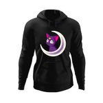 Fashion, accesorii si bijuterii - Barbati - Imbracaminte - Hanorace barbati - Hanorac barbati Sailor Moon Pisica Luna Valentines Day, negru, marime S - Infinity.ro