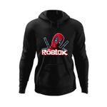 Fashion, accesorii si bijuterii - Barbati - Imbracaminte - Hanorace barbati - Hanorac barbati Deadpool Roblox Epic Ninja, negru, marime S - Infinity.ro