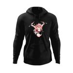 Fashion, accesorii si bijuterii - Barbati - Imbracaminte - Hanorace barbati - Hanorac barbati Naruto Sakura Haruno Karate Girl Anime, negru, marime S - Infinity.ro